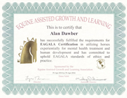 Master EAGALA Certificate to 29th April 2016